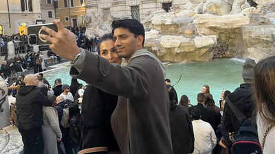 Malaika Arora’s unseen selfie with mystery man from Italy goes viral; netizens ask, ‘Valentine at Trevi Fountain?’ |
