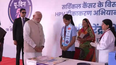 Major boost to India’s healthcare: PM Modi rolls out nationwide HPV vaccination for 14-year-old girls | India News