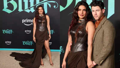 ‘The Bluff’ premiere: Priyanka Chopra hits red carpet in Bloody Mary armour-inspired gown; Nick Jonas shows his support – WATCH |