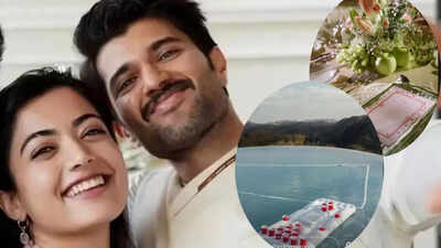 Rashmika Mandanna, Vijay Deverakonda give a sneak peek into their wedding festivities – from Virosh themed decor to pool games: PICS inside |