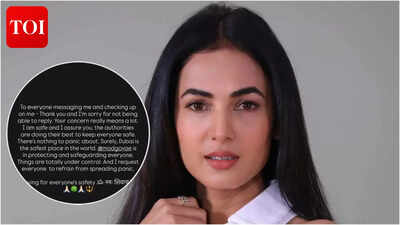 Sonal Chauhan updates fans on her safety in Dubai as US-Iran tensions disrupt travel; says, ‘Praying for everyone…’ | Hindi Movie News