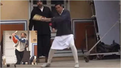 ‘Bhooth Bangla’: Akshay Kumar and Shikhar Dhawan bring cricket fever to the set | Hindi Movie News