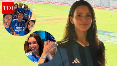 T20 world cup semi finals 2026: Triptii Dimri joins fans at Wankhede Stadium as India defeats England |
