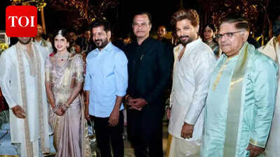 Allu Sirish marries Nayanika Reddy in Hyderabad; Telangana CM Revanth Reddy joins Allu–Konidela family in the first picture | Telugu Movie News