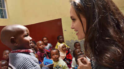 Angelina Jolie Humanitarian Work: When Angelina Jolie visited refugee girls in Kenya | English Movie News