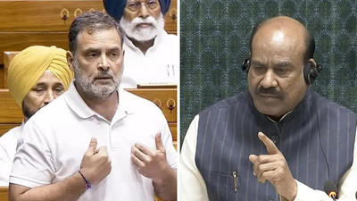 Lok Sabha showdown continues: Speaker stops Rahul Gandhi mid-speech after his remark on Hardeep Puri | India News