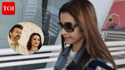 Trisha avoids answering question about Vijay as she gets spotted at the airport, video goes viral |