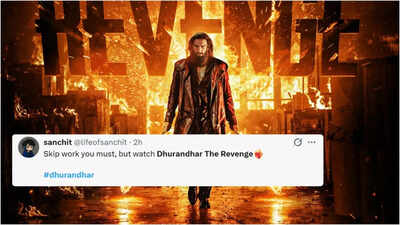 Dhurandhar 2 Twitter Review: ‘Dhurandhar: The Revenge’ Twitter review: Audience hails Ranveer Singh-led film says, ‘SKIP work but watch it’ | Hindi Movie News