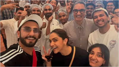 Dhurandhar 2: ‘Dhurandhar 2’ star Ranveer Singh and Deepika Padukone dosa date at Chowpatty, couple poses with staff- See pic | Hindi Movie News