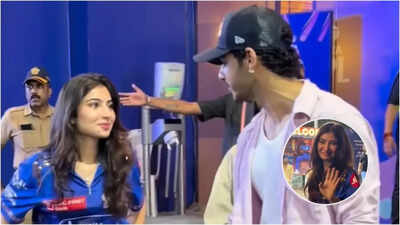 Dhurandhar 2: ‘Dhurandhar’ star Sara Arjun and Ishaan Khatter get snapped after attending a cricket match in Mumbai – Videos | Hindi Movie News