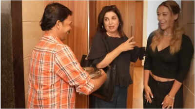 Farah Khan teases about giving Dilip a Rs 50,000 salary and calls him ‘kaneez’; Jackie Shroff defends daughter Krishna’s Hindi | Hindi Movie News