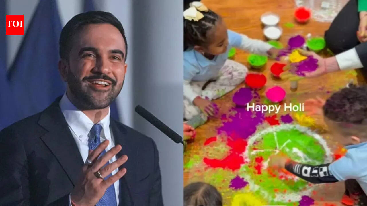 Watch: Zohran Mamdani makes ‘2K’ rangoli for Holi, shares message for NYC’s Hindu communities | World News