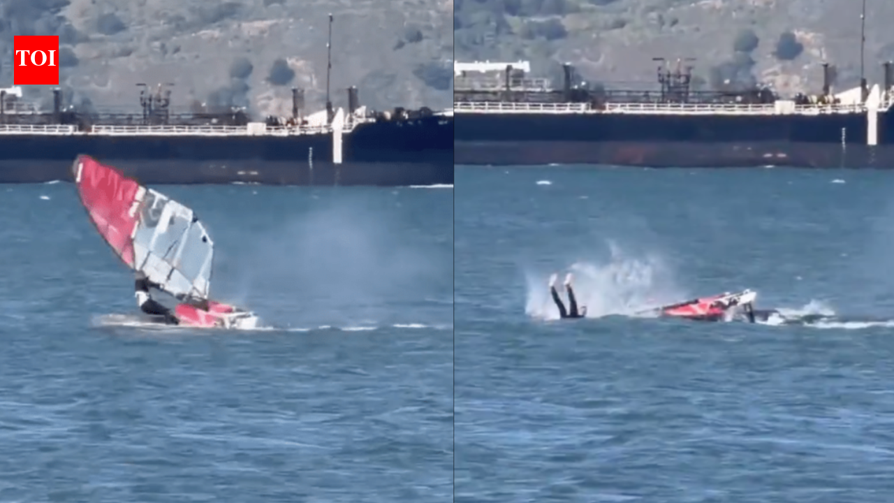 Watch video: Windsurfer hits whale in ‘unbelievable’ mid-ride moment caught on camera |
