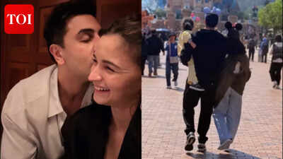 Ranbir Kapoor kisses Alia Bhatt in intimate click from birthday celebrations; couple spends weekend with daughter Raha at Disneyland – PICS |