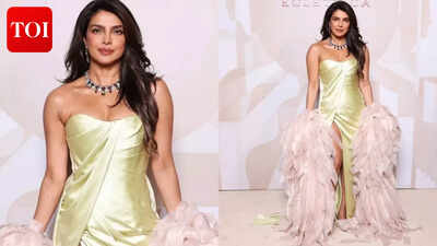 Priyanka Chopra makes a fashion statement in a daring pastel gown at Milan event – PICS |