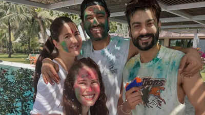 Katrina Kaif, Vicky Kaushal celebrate first holi after son Vihaan’s birth, the actress drops glimpse into their celebrations |