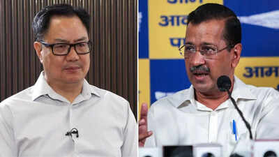 ‘All good people left Kejriwal’: Rijiju hits back at ‘coercion’ charge as Raghav Chadha, 6 RS MPs join BJP | India News