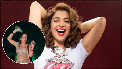 Jasmine Sandlas pours water on herself mid-performance, lip-sync claims spark online debate – Watch VIRAL video | Hindi Movie News