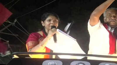 ‘People not ready to vote for you’: Kanimozhi targets NDA during campaign in Tamil Nadu’s Madurai | India News
