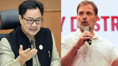 ‘Bewildering contradictions’: Kiren Rijiju slams Rahul Gandhi over ‘BJP will win West Bengal remarks’ | India News