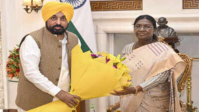 Bhagwat Mann meets President Murmu, seeks action on 6 ex-AAP MPs | India News