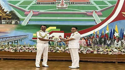 Navy chief meets Myanmar naval leadership, discusses steps to boost def ties, enhance maritime security in Bay of Bengal region | India News