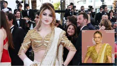 ‘First Indian woman to wear a first copy of Gigi Hadid’s saree’