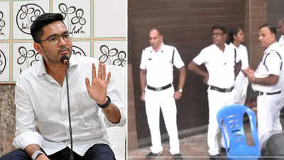 Watch: Police visit TMC leader Abhishek Banerjee’s Kolkata residence; officials call it ‘routine exercise’ | India News