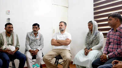 ‘Broken, corrupt system’: Rahul Gandhi meets kin of NEET aspirant who died by suicide after paper leak | India News
