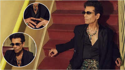 Karan Johar’s Met Gala 2026 afterparty outfit: Jewellery takes centre stage in all-black Dries van Noten look | Hindi Movie News