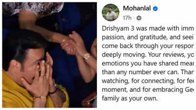Mohanlal gets emotional after ‘Drishyam 3’ FDFS: Superstar says, ‘It was made with immense love, passion, and gratitude’ | Malayalam Movie News