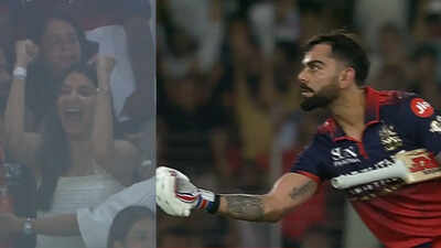 Watch: Virat Kohli seals title with six, Anushka Sharma erupts in wild celebration as RCB defend IPL crown | Cricket News