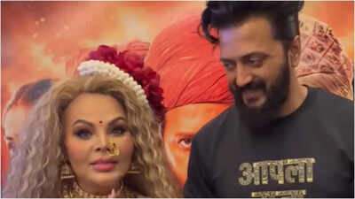 ‘Raja Shivaji’: Rakhi Sawant, Tanvi Kolte, and other ‘Bigg Boss Marathi 6’ contestants attend premiere of Riteish Deshmukh’s film | Marathi Movie News