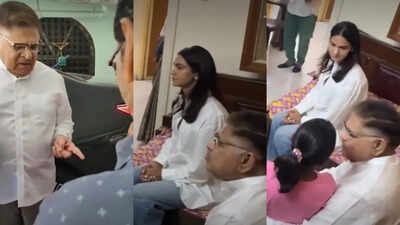 Allu Arjun’s father Allu Aravind, Sneha Reddy meet Sritej’s family after ‘Pushpa 2’ stampede; Promise educational support | Telugu Movie News