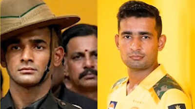 Watch: CSK’s Anshul Kamboj meets his viral doppelganger present in Tamil Nadu CM Vijay’s oath ceremony | Cricket News