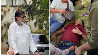 Amitabh Bachchan’s Sunday darshan outside Jalsa turns chaotic after fan faints and collapses during weekly meet-and-greet | Hindi Movie News
