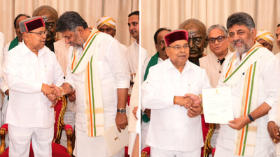 ‘Humbled’: DK Shivakumar’s first reaction after being elected CLP leader, stakes claim to form Karnataka govt | India News
