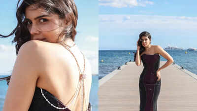 Kalyani Priyadarshan’s black and maroon gown steals the spotlight and Fans declare themselves ‘Kalyaniholics’