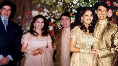 Madhuri Dixit’s husband Dr Sriram Nene was shocked to see people at their wedding reception, only recognised Amitabh Bachchan, didn’t know of her stardom before that