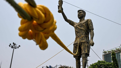 ‘Swaying in the wind’: Kolkata’s giant 70-foot Lionel Messi statue faces removal just five months after installation | Football News