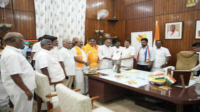 Rangasamy meets LG, stakes claim to form government in Puducherry | India News