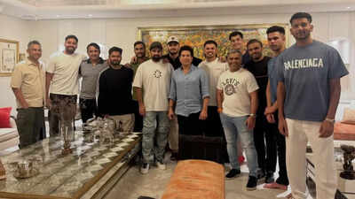 ‘An evening with the God of cricket’: Sachin Tendulkar meets LSG players, Mohsin Khan thanks Arjun | Cricket News
