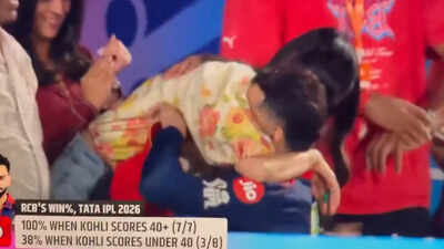 Virat Kohli rushes to hug Anushka Sharma after RCB storm into IPL 2026 final; fans call it ‘pure love’ | Hindi Movie News