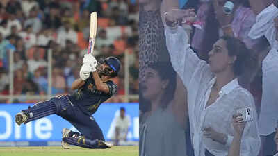 IPL 2026 | Last-over drama! Ashish Nehra’s wife’s wild celebration goes viral after Gujarat Titans beat Punjab Kings – WATCH | Cricket News