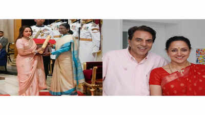 Dharmendra: Hema Malini’s emotional note on receiving Dharmendra’s Padma Vibhushan; ‘I felt Dharam ji holding my hand,’ says veteran actress | Hindi Movie News