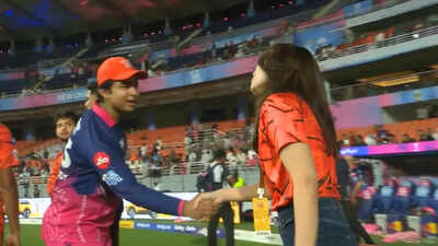 Watch: Kavya Maran greets Vaibhav Sooryavanshi after SRH exit IPL 2026 | Cricket News