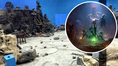 SS Rajamouli’s ‘Varanasi’ set photo turns up online; Mahesh Babu, Priyanka Chopra shoot Ugrabhatti Cave sequence – PIC |