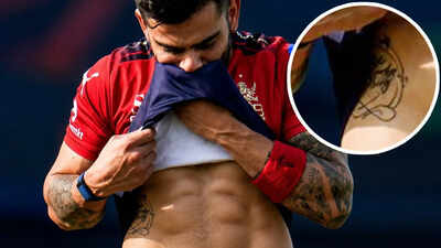Virat Kohli Tattoo: Is Virat Kohli’s ‘Infinity’ tattoo a tribute to Anushka Sharma, Vamika and Akaay? Cricketer’s new ink steals attention away from RIPPED physique |