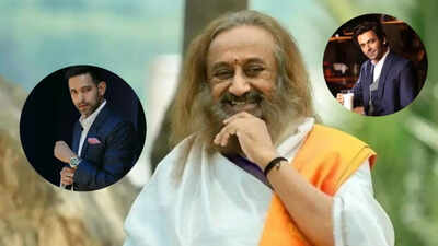 Sri Sri Ravi Shankar meets Bollywood celebrities, Vikrant Massey shares his experience of playing him in ‘White’ | Hindi Movie News