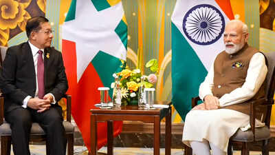 Prime Minister Narendra Modi meets Myanmar’s President U Min Aung Hlaing | India News